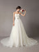 Wedding Dresses Ivory Strapless Lace Beaded Chapel Train Bridal Gowns