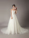 Wedding Dresses Ivory Strapless Lace Beaded Chapel Train Bridal Gowns