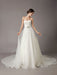 Wedding Dresses Ivory Strapless Lace Beaded Chapel Train Bridal Gowns