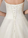 Wedding Dresses Ivory Strapless Lace Beaded Chapel Train Bridal Gowns
