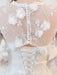 Wedding Dresses Long Sleeve Mermaid Flowers Applique Bows Ivory Bridal Dress With Train