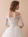 Wedding Dresses Princess Lace Off The Shoulder Bridal Gown Half Sleeve Floor Length Bridal Dress