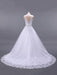 Wedding Dresses V Neck Sleeveless A Line Lace Embellishment Beaded Sash Bridal Dresses With Train