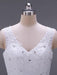 Wedding Dresses V Neck Sleeveless A Line Lace Embellishment Beaded Sash Bridal Dresses With Train