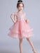 Flower Girl Dresses Jewel Neck Sleeveless Embroidered Kids Party Dresses