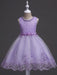 White Flower Girl Dresses Tutu Kids Dinner Party Dresses Lace Applique Pearls Tassels Princess Social Dresses