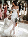 White Lace Wedding Dress Floor Length Sheath Sleeveless Lace Sweetheart Neck Bridal Dresses Train Dress