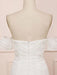 White Lace Wedding Dress Floor Length Sheath Sleeveless Lace Sweetheart Neck Bridal Dresses Train Dress