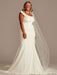 White Mermaid Wedding Dresses With Chapel Train Stretch Crepe Sleeveless Off-Shoulder Buttons Natural Waist Backless Bridal Gowns