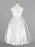 Flower Girl Dresses White Satin Fabric Jewel Neck Sleeveless Beaded Formal Kids Pageant Dresses