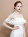 White Sheer Flowers Summer Cape Wedding Wraps | Bridelily - wedding wraps