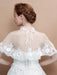 White Sheer Flowers Summer Cape Wedding Wraps | Bridelily - wedding wraps