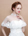 White Sheer Flowers Summer Cape Wedding Wraps | Bridelily - wedding wraps