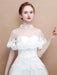White Sheer Flowers Summer Cape Wedding Wraps | Bridelily - White / One Size - wedding wraps