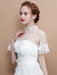 White Sheer Flowers Summer Cape Wedding Wraps | Bridelily - wedding wraps