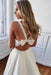 Charming V-neck Bow Back A-Line Wedding Dress - Wedding Dresses