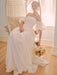 White Simple Wedding Dress A-Line Off The Shoulder Chiffon Strapless Long Bridal Dresses