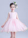 White Flower Girl Dresses Jewel Neck Sleeveless Bows Kids Social Party Dresses