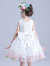 White Flower Girl Dresses Jewel Neck Sleeveless Bows Kids Social Party Dresses