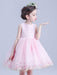 White Flower Girl Dresses Jewel Neck Sleeveless Bows Kids Social Party Dresses