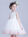 White Flower Girl Dresses Jewel Neck Sleeveless Bows Kids Social Party Dresses