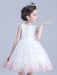 White Flower Girl Dresses Jewel Neck Sleeveless Bows Kids Social Party Dresses