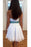 White Sweetheart Cheap Chiffon Short A Line Homecoming Dress with Beading Belt - Prom Dresses