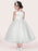 Flower Girl Dresses White Tulle Jewel Neck Sleeveless Formal Kids Pageant Dresses