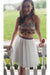 White Two Piece Embroidery High Neck Graduation Dresses Tulle Homecoming Dress - Prom Dresses