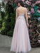 Women Evening Dress A-Line V-Neck Floor-Length Backless Applique Lace Social Pageant Dresses Split Gown
